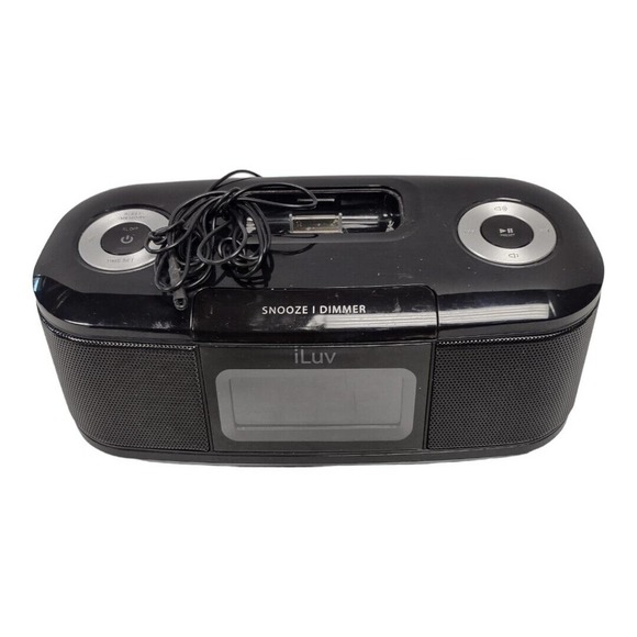 Electronics iLuv Alarm Clock Cell Phone Dock Model No IMM153BLK - Picture 1 of 7